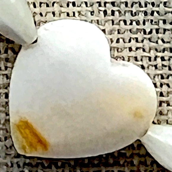 Vintage Heart-Shaped Shell Necklace With Mother Of Pearl Beads - Picture 6 of 12